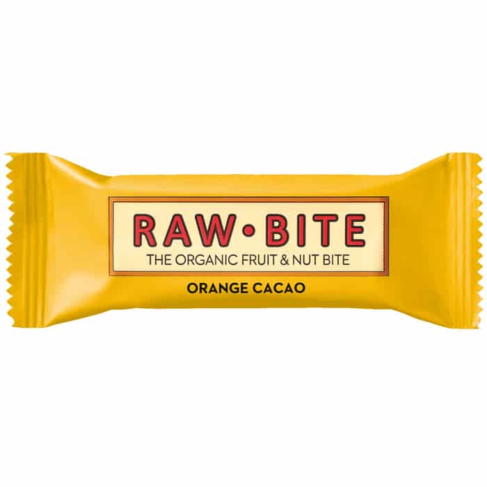 Raw Bite The Organic Fruit Nut Bite Energieriegel vegan (50 g) Orange-Cacao