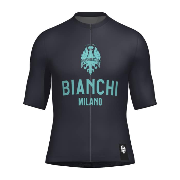 Santini Bianchi Milano Classic Jersey Radtrikot kurzarm Herren