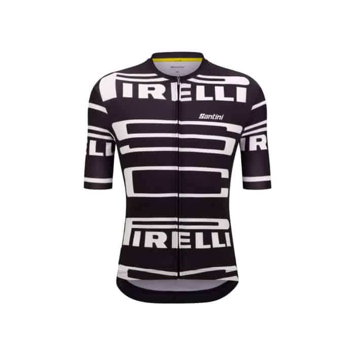 Santini Pirelli Sport Club Radtrikot kurzarm Herren schwarz | L