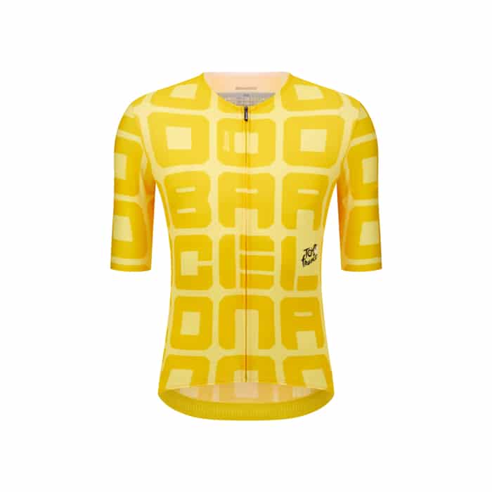 Santini Tour de France Barcelone Radtrikot kurzarm Herren