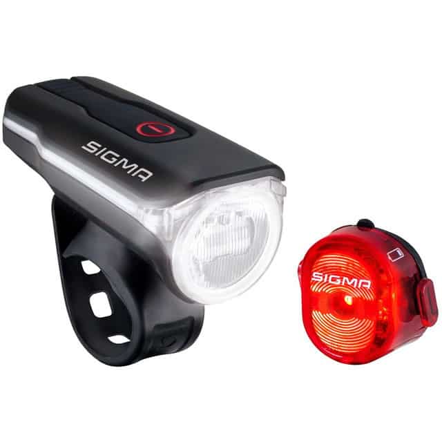 Sigma Aura 60 Fahrrad-Frontlicht + Nugget II Rücklicht Akku-Beleuchtungsset