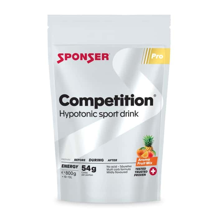 Sponser Competition hypotonisches Getränkepulver Nachfüllbeutel (800 g) Fruit-Mix