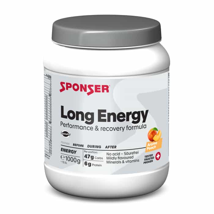 Sponser Long Energy Elektrolytgetränk 1000 g Peach (Pfirsich)