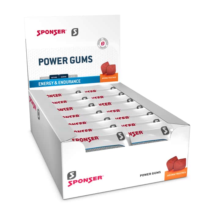 Sponser Power Gums Fruchtgummi Box (20x75 g) Fruitmix