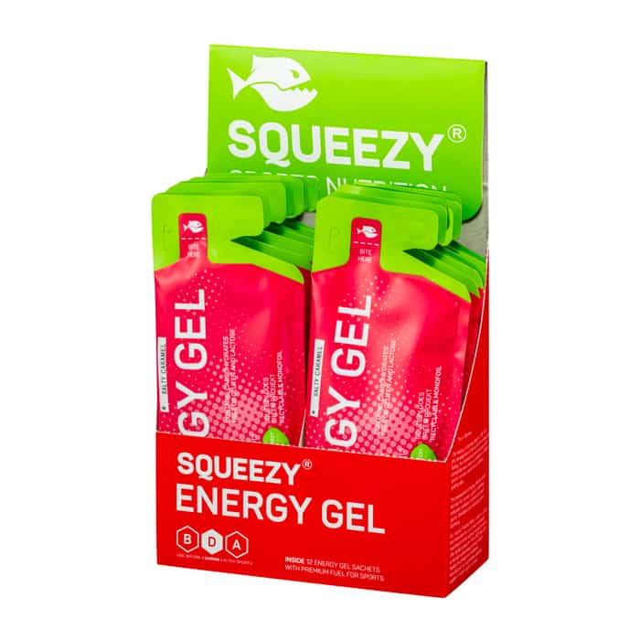Squeezy Energy Gel vegan Box (12 x 30/33 g) Salty Caramel | 12 x 33 g