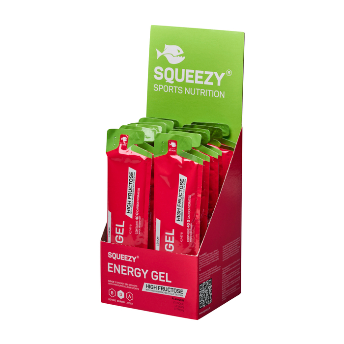 Squeezy Energy Gel High Fructose Box 12 x 67 g Lemon