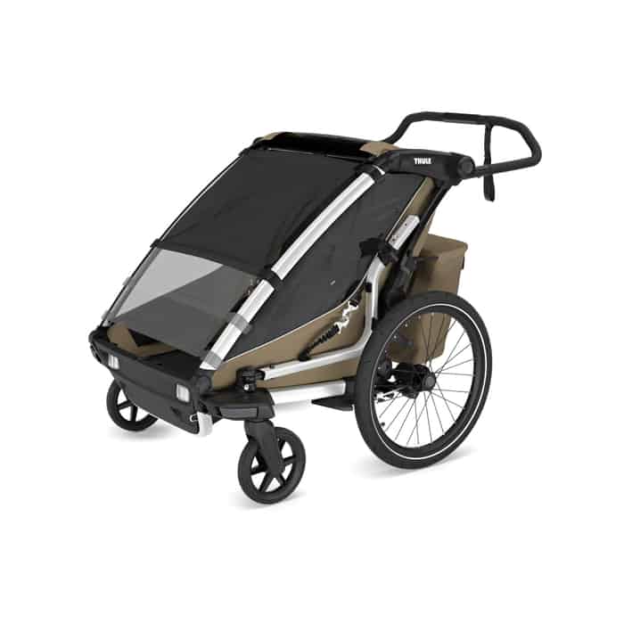 Thule Chariot Cross 2 single Fahrradanhänger Kinder braun