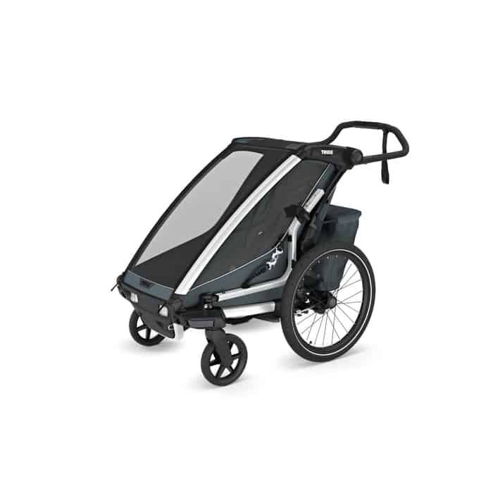 Thule Chariot Cross 2 single Fahrradanhänger Kinder grau