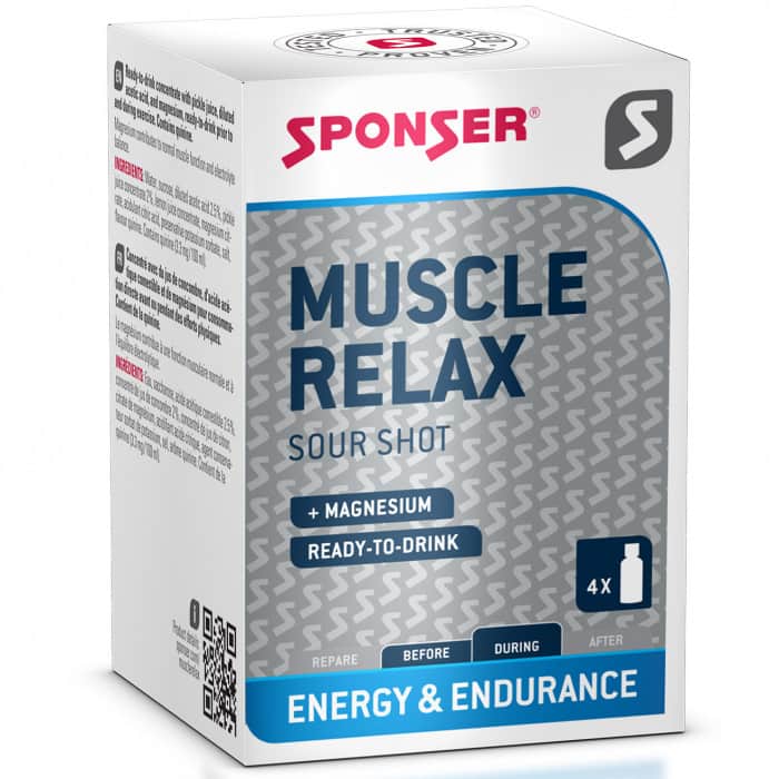 Sponser Muscle Relax Sour Shot Trinkkonzentrat (4x 30 ml) Geschmacksrichtung Exotic