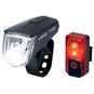 VDO Eco Light M90 Fahrrad-Scheinwerfer + Eco Light Red Plus Fahrrad-Rücklicht mit Bremslichtfunktion