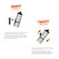 Fidlock Twist 600 ml Fahrrad Trinkflasche (ohne Bike Base)