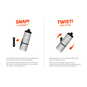 Fidlock Twist Bottle Compact Fahrrad Trinkflasche (750 ml) + Bike Base