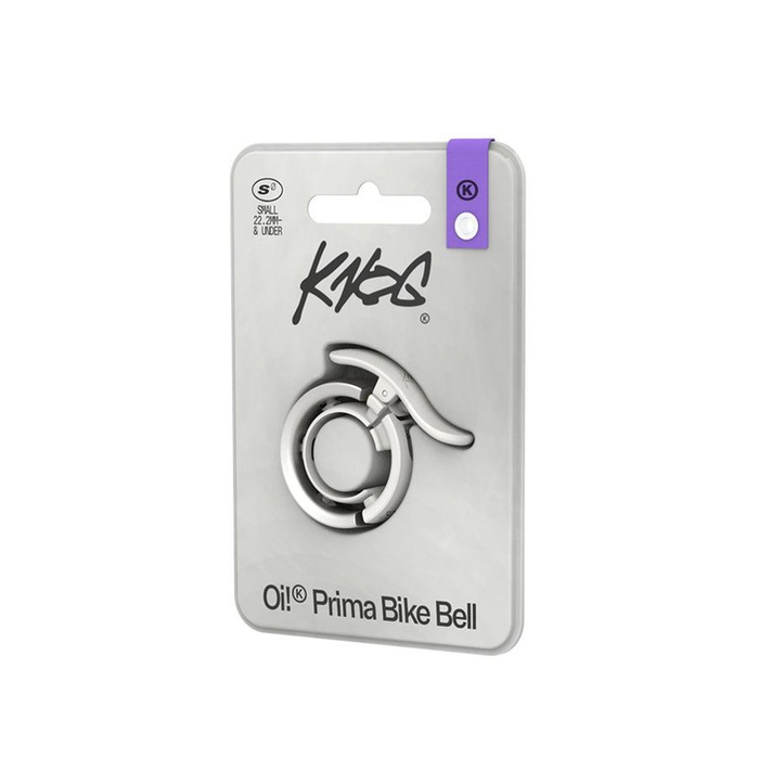 Knog Oi Classic Small - Sonnette De Vélo Élégante Et Compacte 22,2 Mm, Noir-Gris KNCS