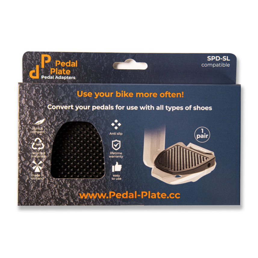 Plaques Adaptatrices Shimano SPD-SL – Convertit Pédales Auto En Pédales Plates, ABS Antidérapant, Léger, 2 Pièces
