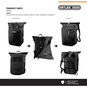 Ortlieb Vario Fahrrad-Packtasche/Rucksack rot