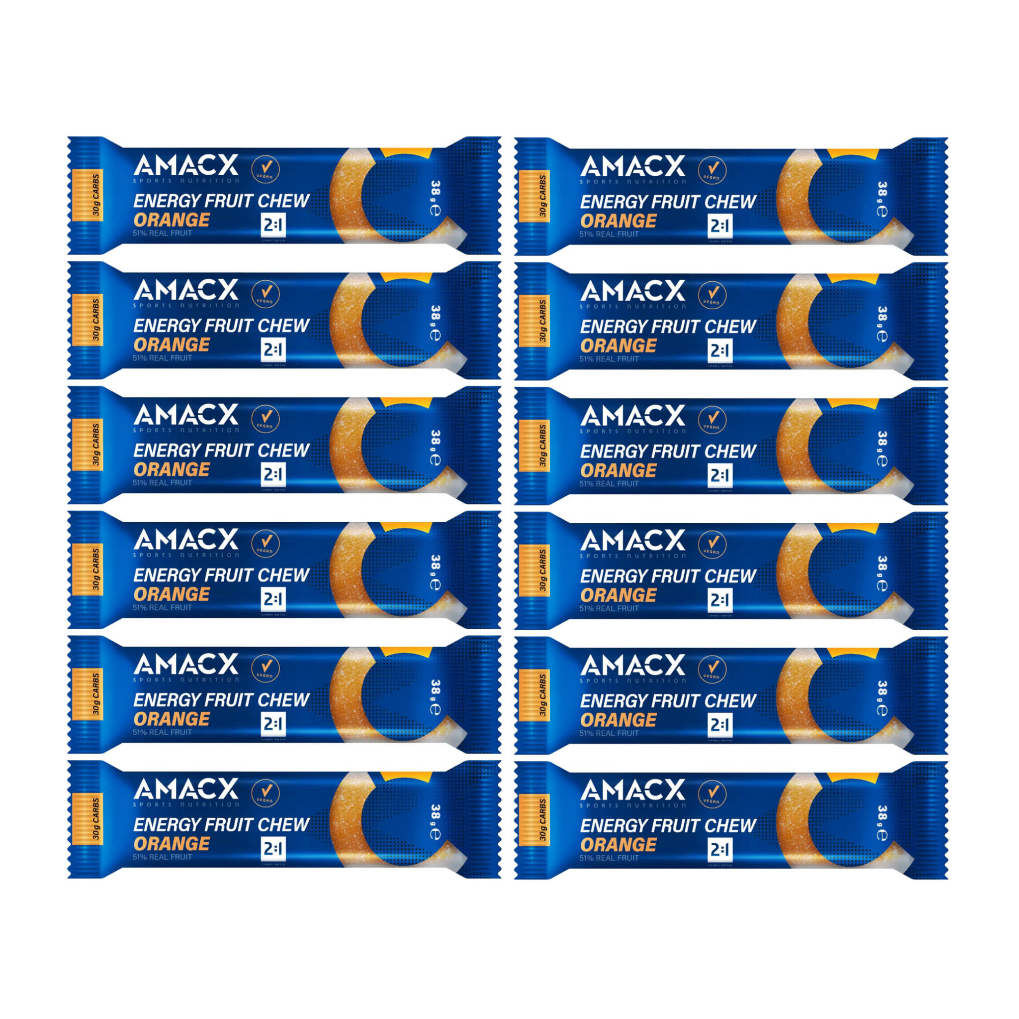AMACX Energy Fruit Chew Energieriegel Box 12 x 32 g