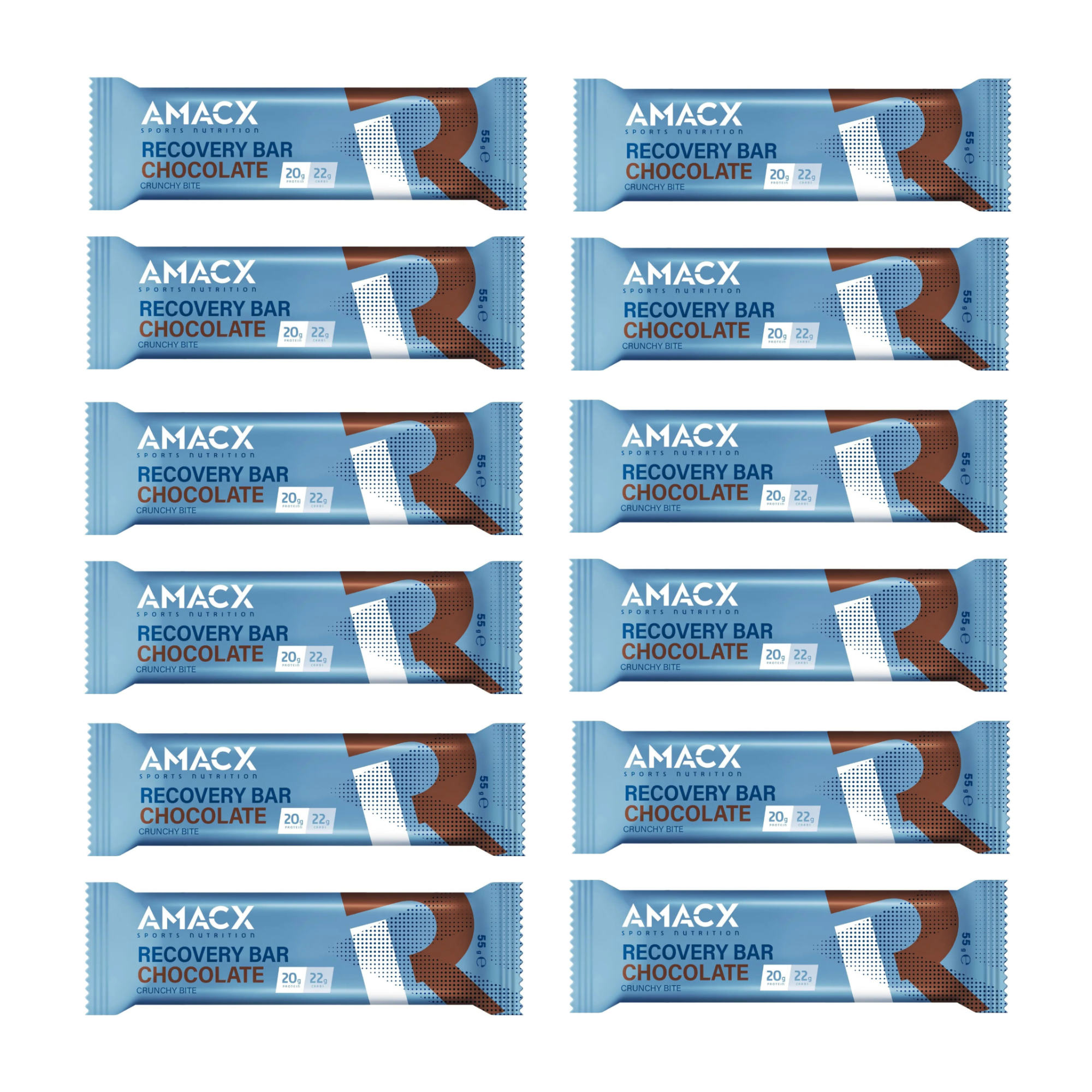 AMACX Recovery Bar Protein Riegel Box 12 x 55 g