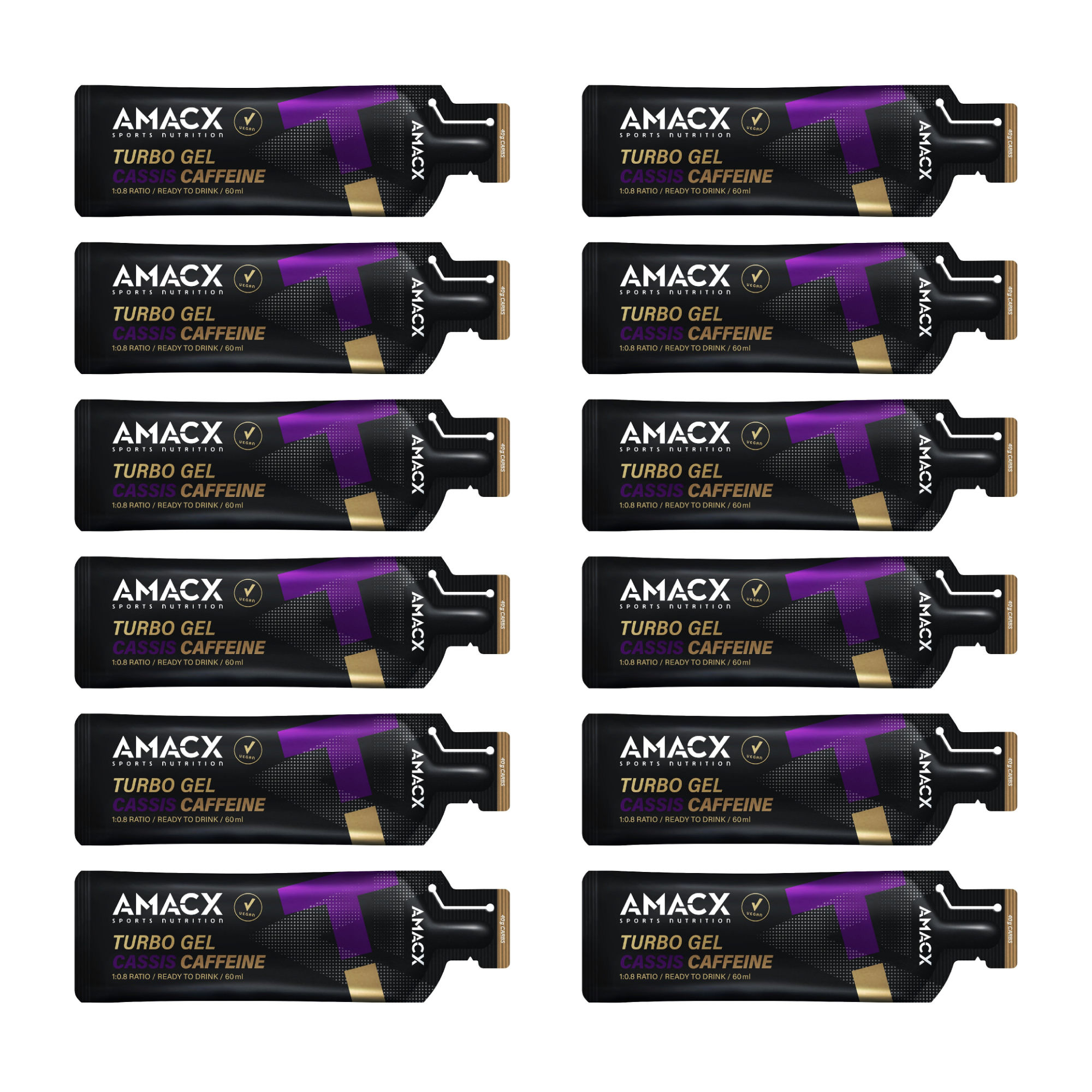 AMACX Turbo Gel Energy Gel Box 12 x 60 ml