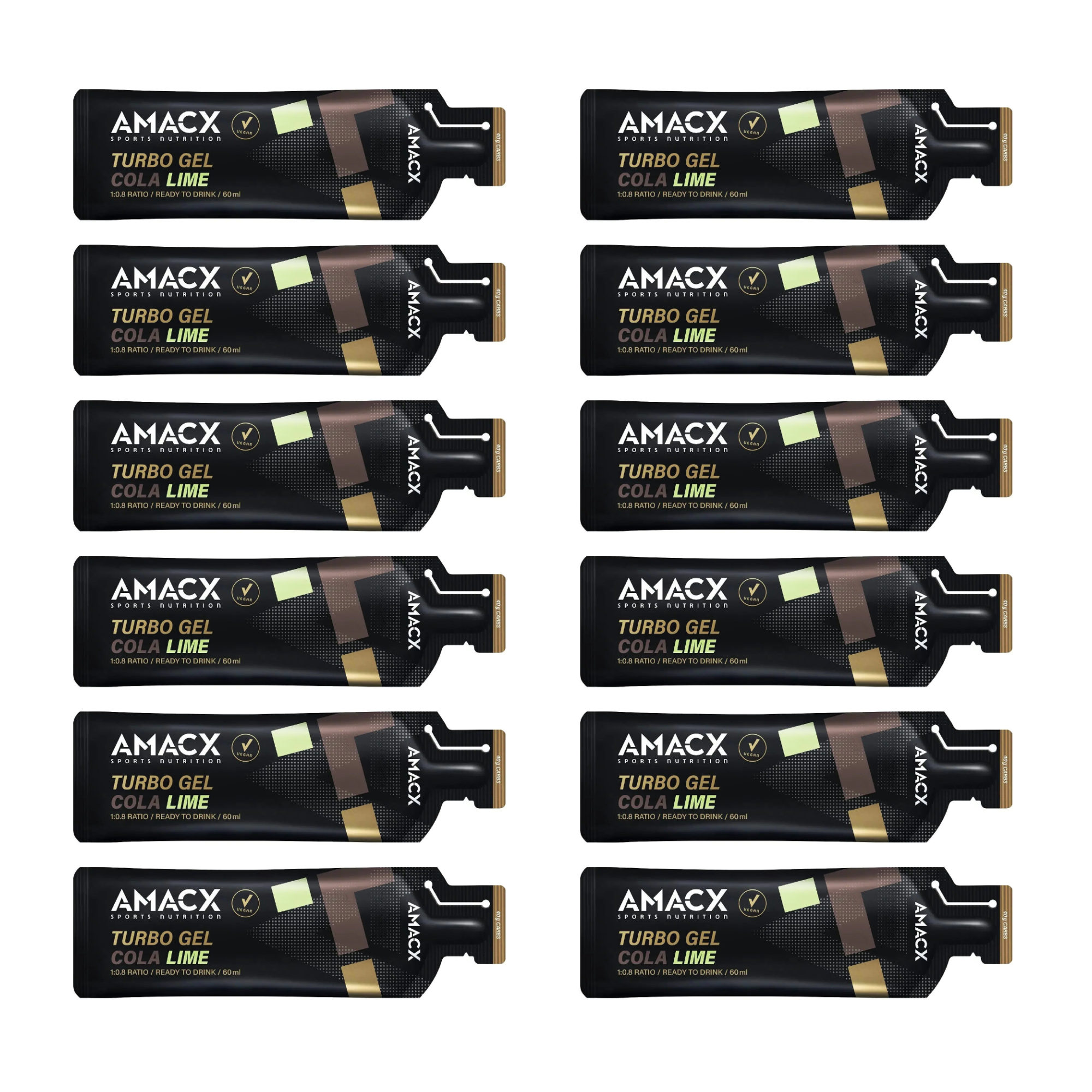 AMACX Turbo Gel Energy Gel Box 12 x 60 ml