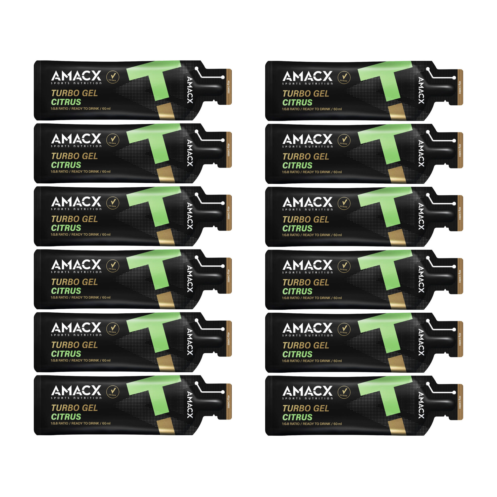 AMACX Turbo Gel Energy Gel Box 12 x 60 ml