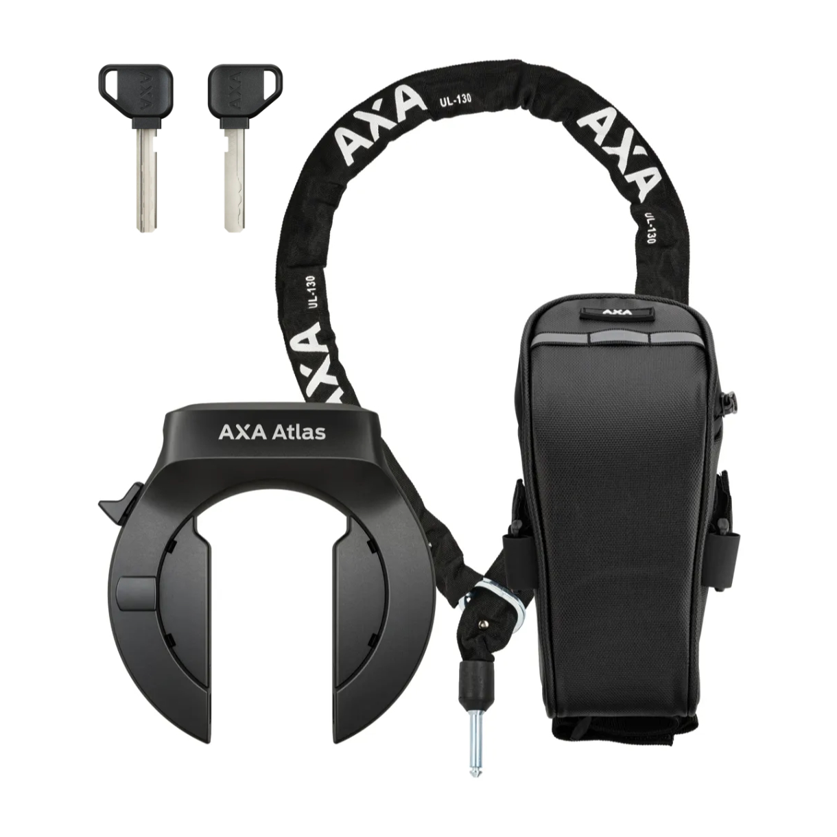 Axa Atlas Retractable + ULC 5,5-130 + Bag Set Rahmenschloss