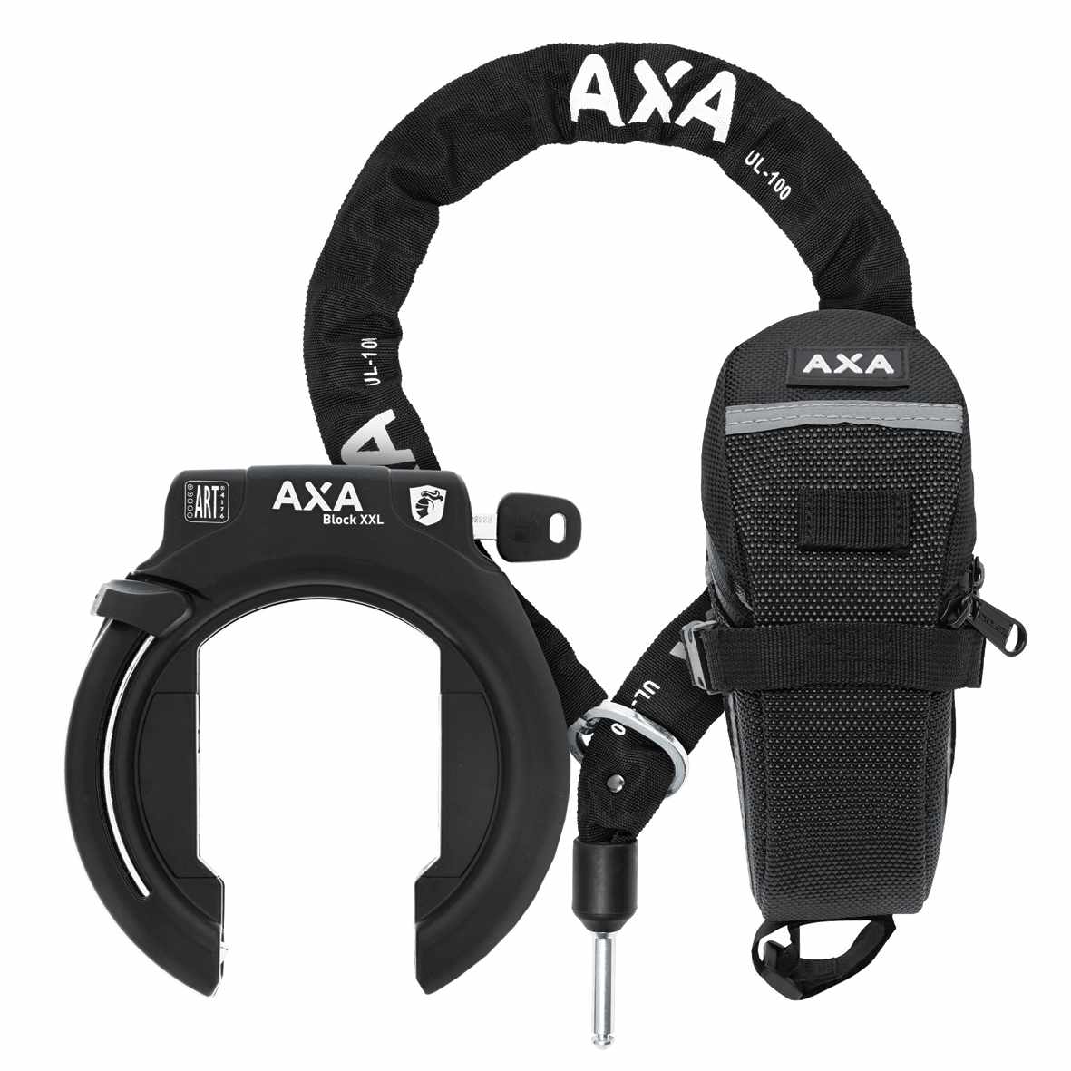 Axa Block XXL + ULC 100 + Bag Set Rahmenschloss