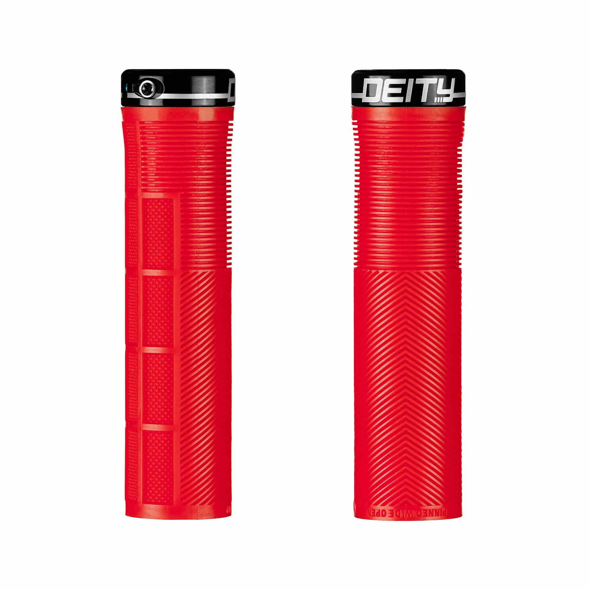Deity Knuckleduster Lock-On Fahrradgriffe rot