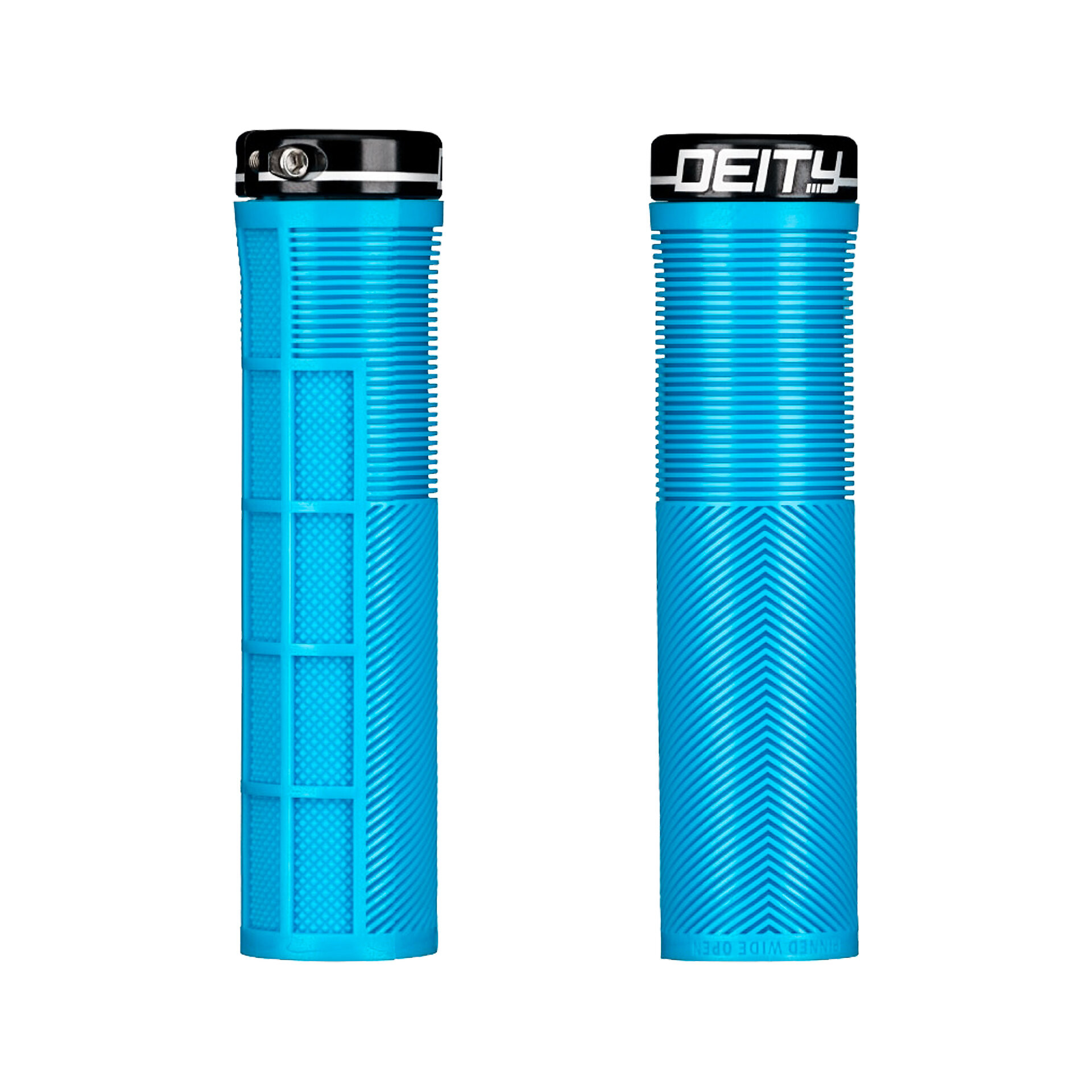 Deity Knuckleduster Lock-On Fahrradgriffe blau