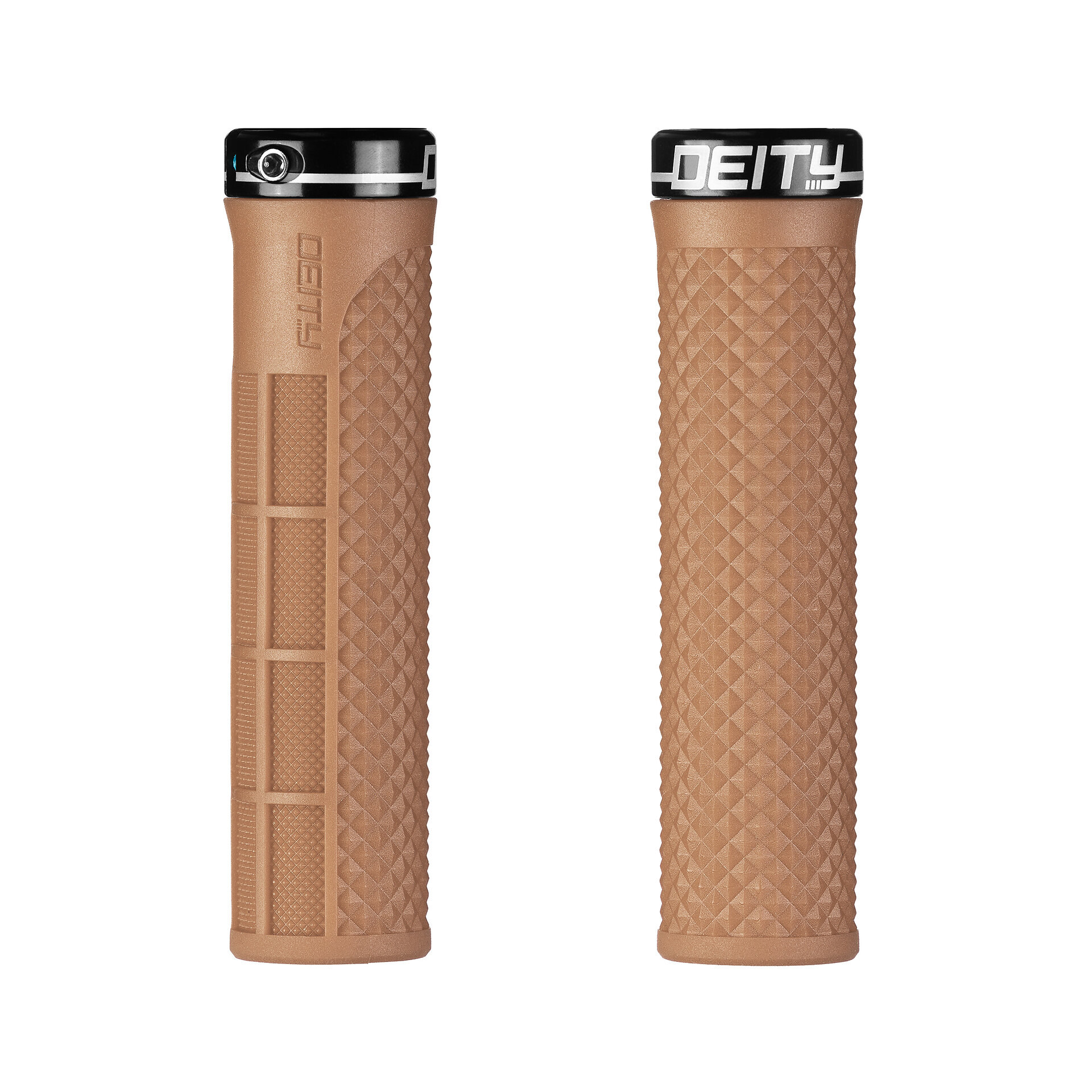 Deity Lockjaw Lock-On Fahrradgriffe beige