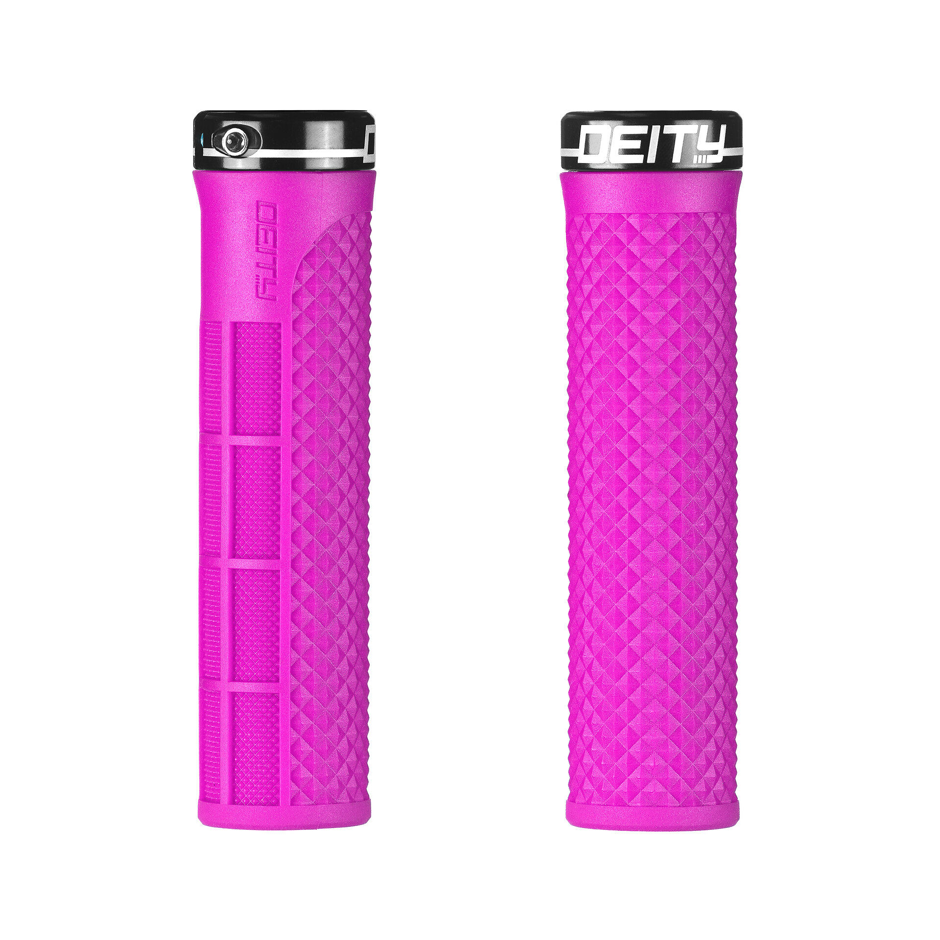 Deity Lockjaw Lock-On Fahrradgriffe pink