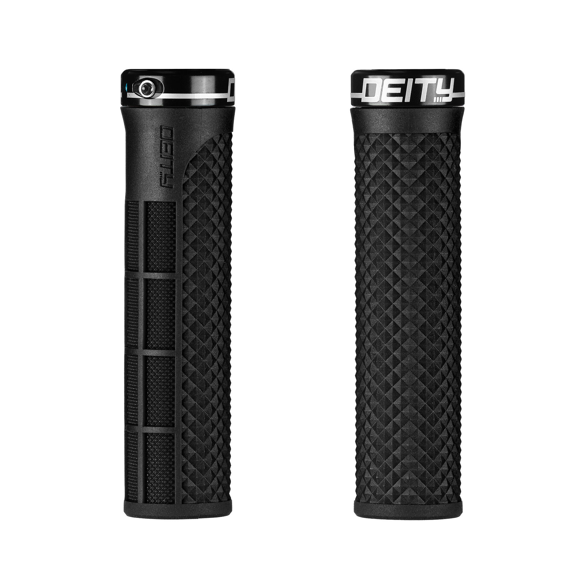 Deity Lockjaw Lock-On Fahrradgriffe schwarz
