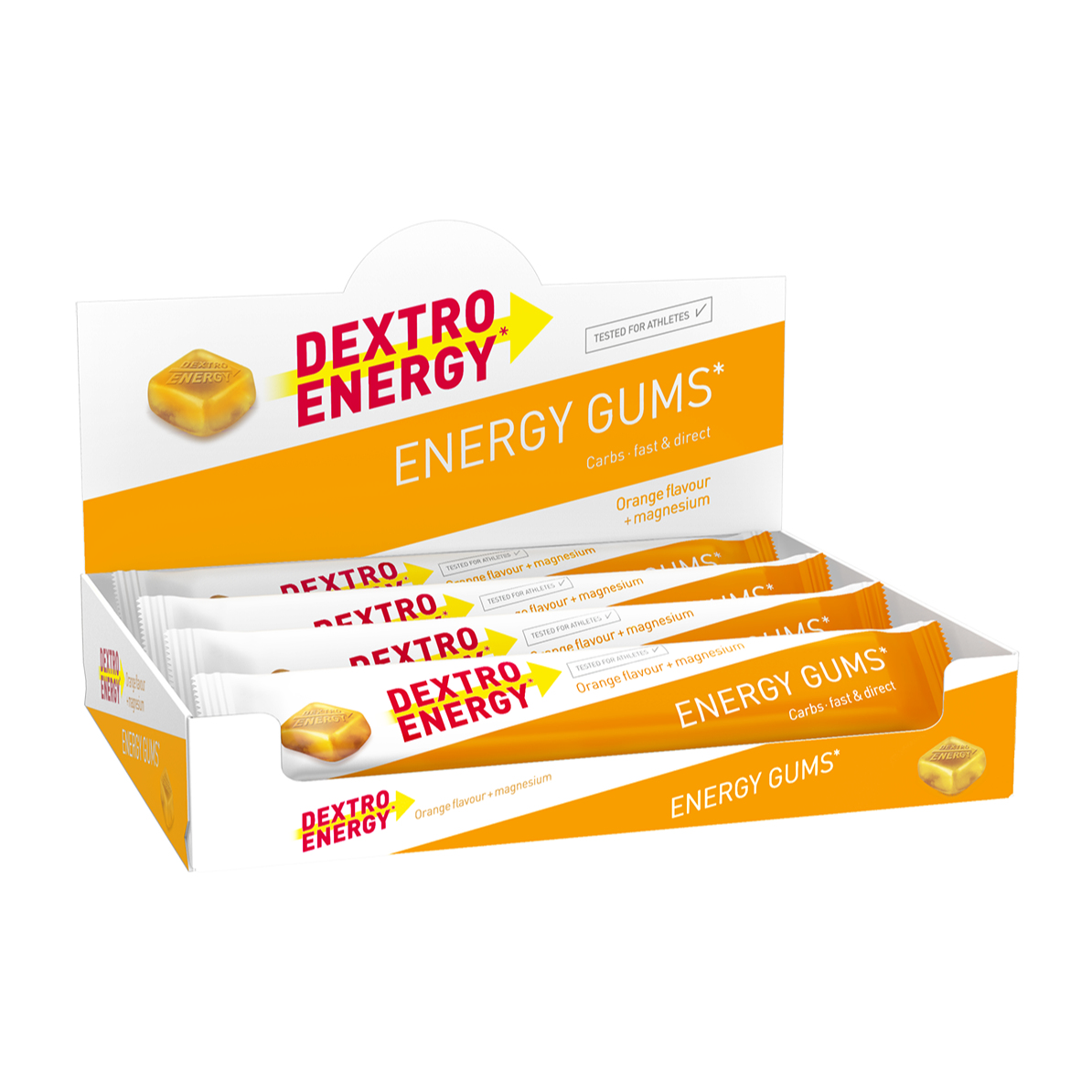 Dextro Energy* Gums Fruchtgummi Box (8 x 45 g)