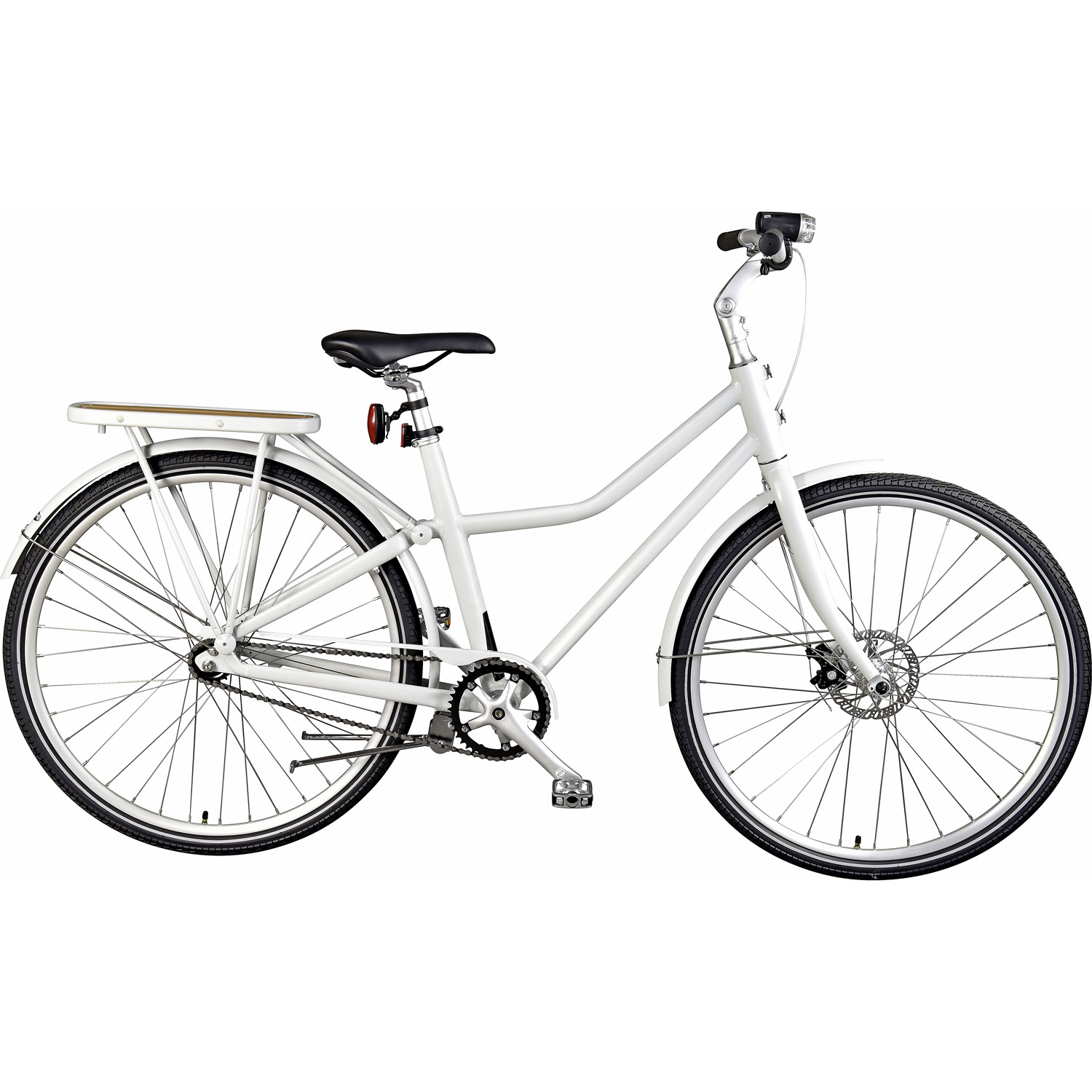 Dynabike City Bike mit Hinterradgepäckträger Trapez 26" weiß