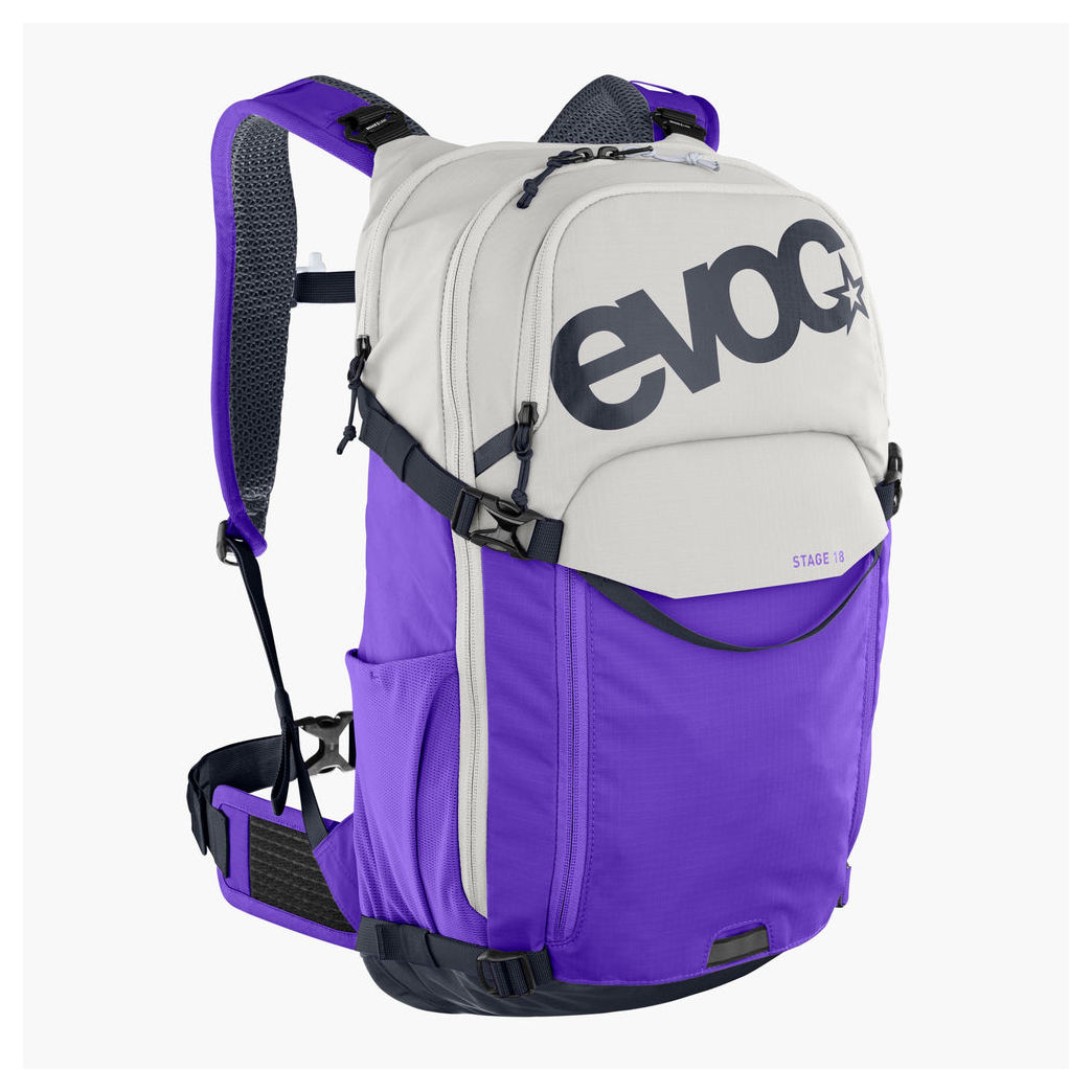 Evoc Stage 18 Fahrradrucksack grau-lila