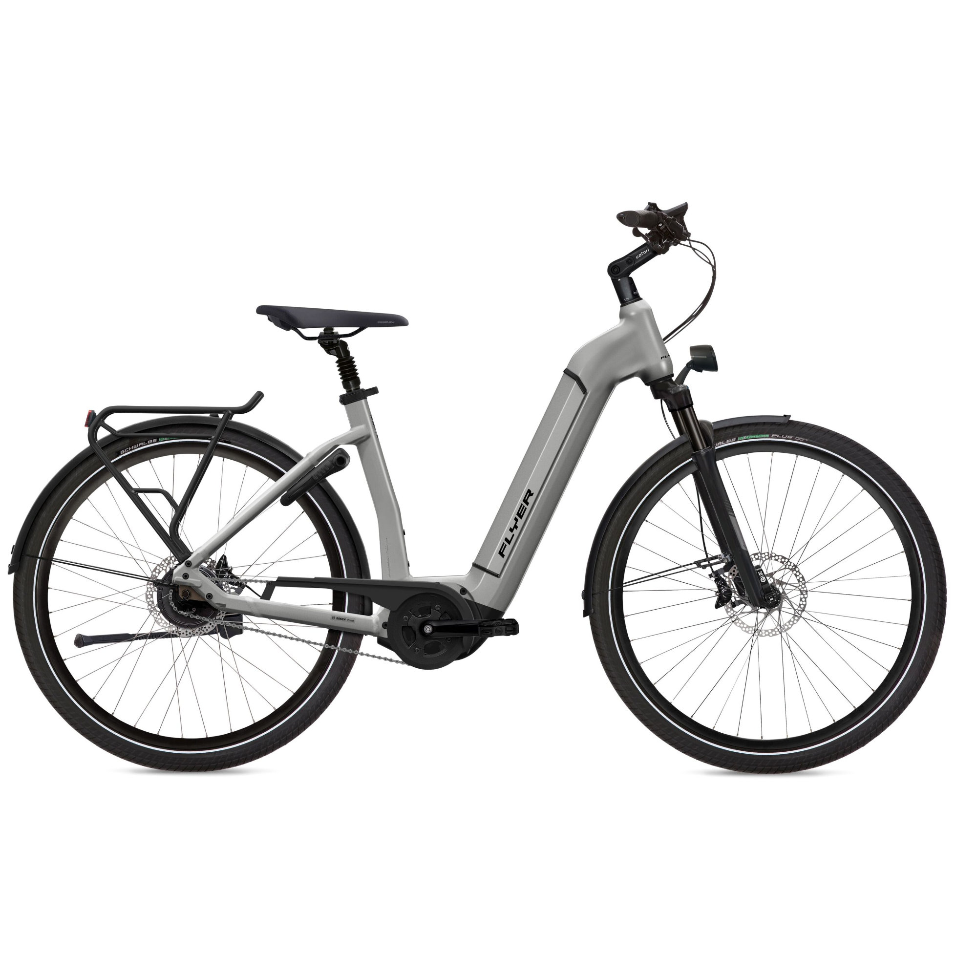 Flyer Gotour 6 3.40 E-Bike Cityrad Tiefeinsteiger 28" silber