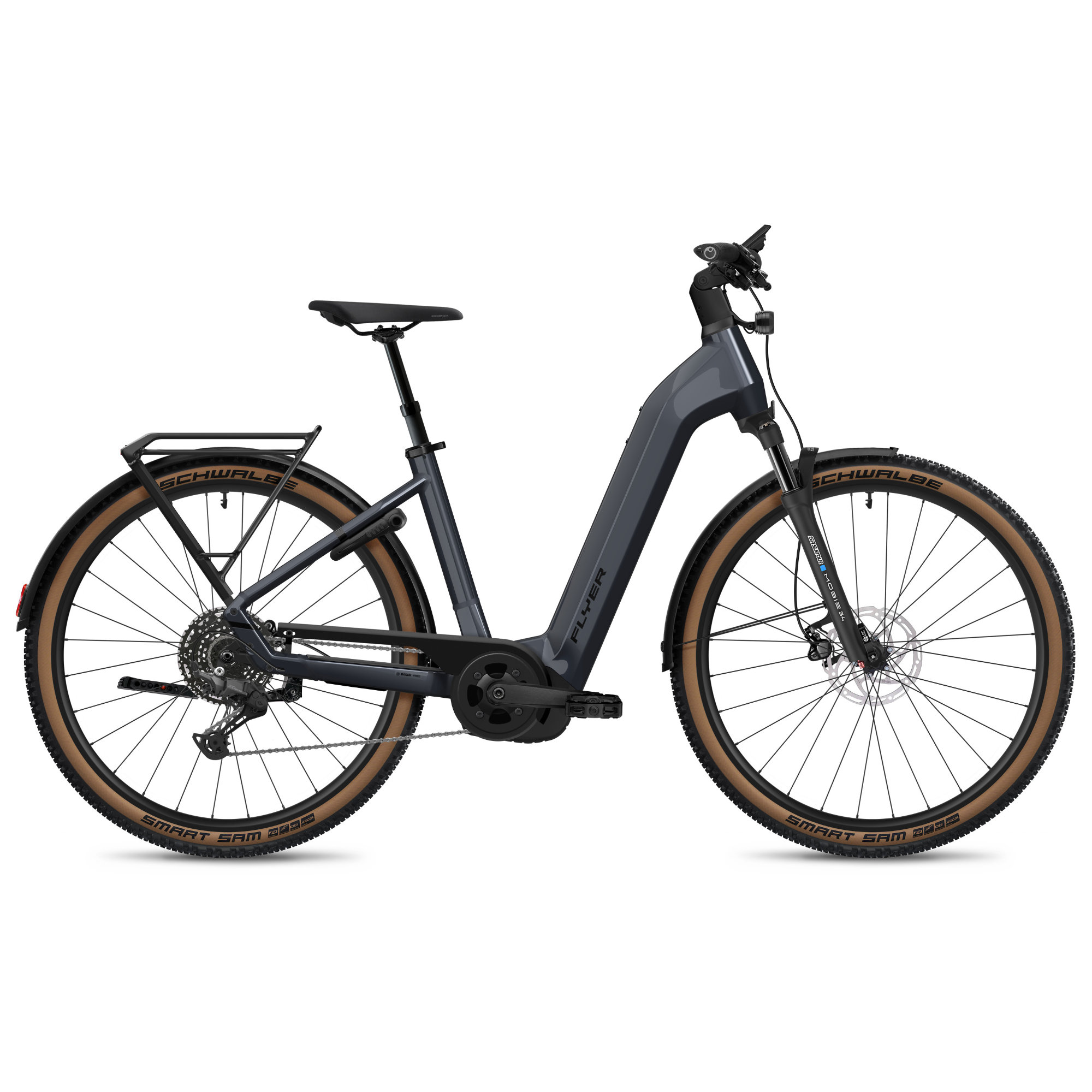Flyer Gotour 5.12 CX SUV E-Bike Trekkingrad Tiefeinsteiger 29" grau