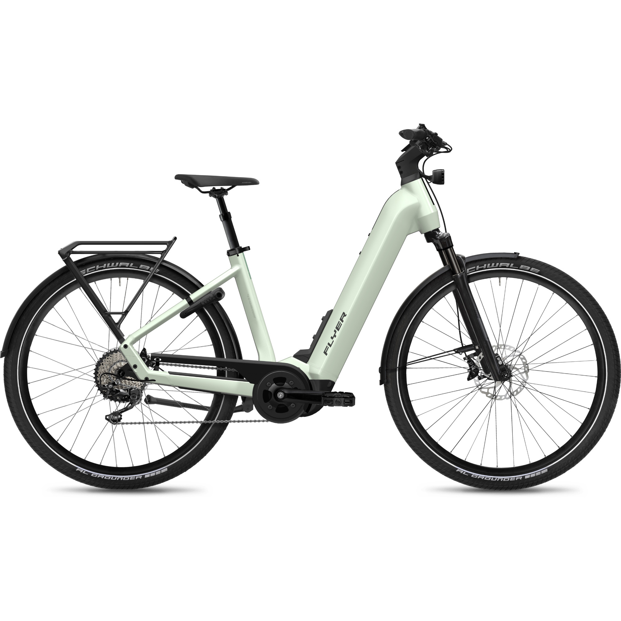 Flyer Upstreet 7.10 Comfort E-Bike Cityrad Tiefeinsteiger 29" grün