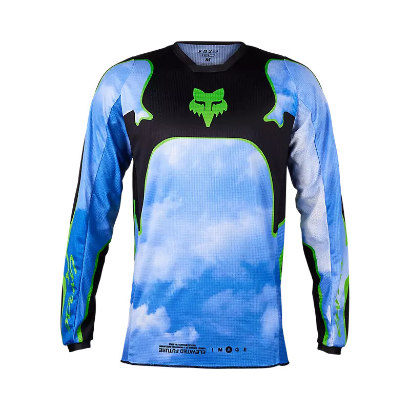 Camiseta Fox Racing 180 Atlas Para Motocross | Tecido Respirável | Preta/Verde