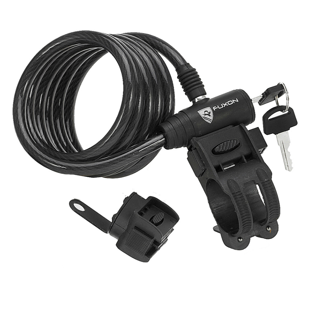 Fuxon Spiralkabelschloss inkl. Rahmenhalterung