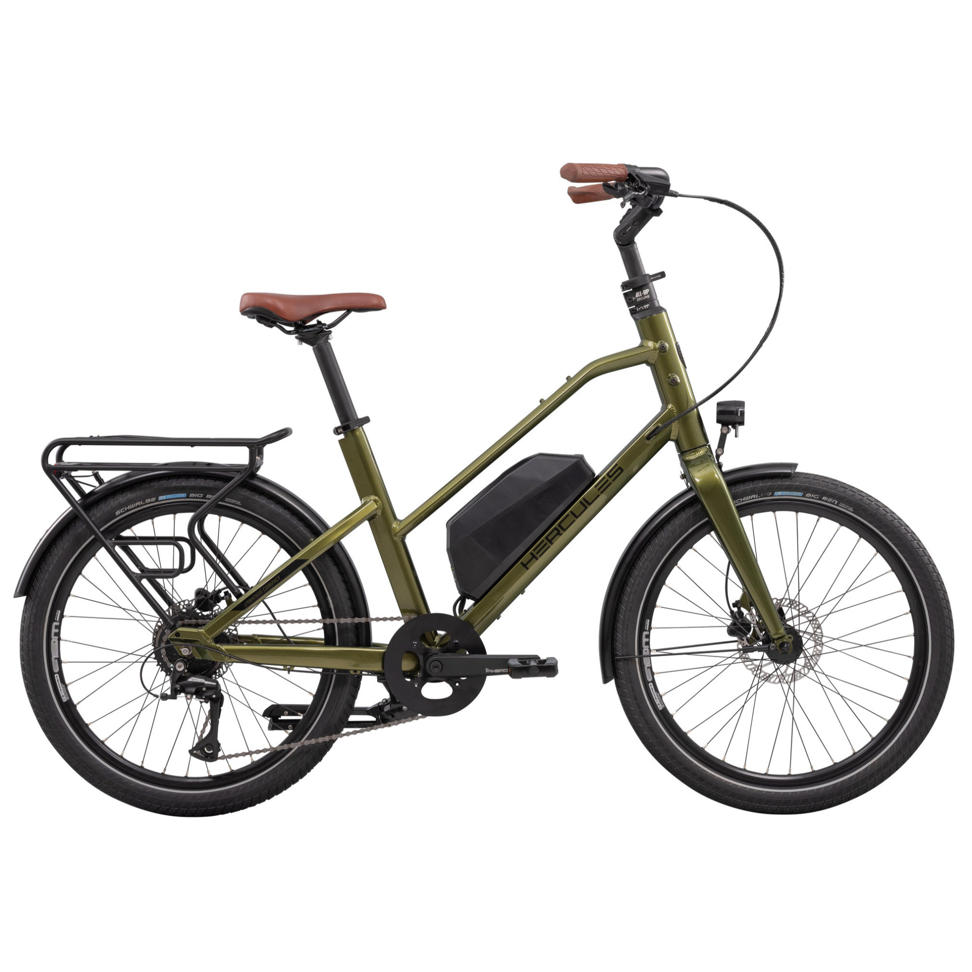 Hercules Urbanico Compact 8 E-Bike Kompaktrad 24" grün