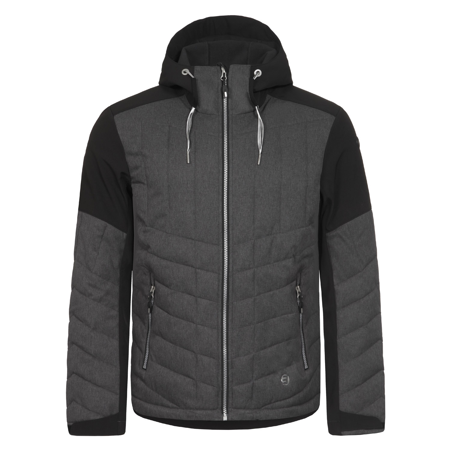 ICEPEAK Chester Jacke Herren - Wattiert, Wasserdicht 10.000 Mm, Schwarz