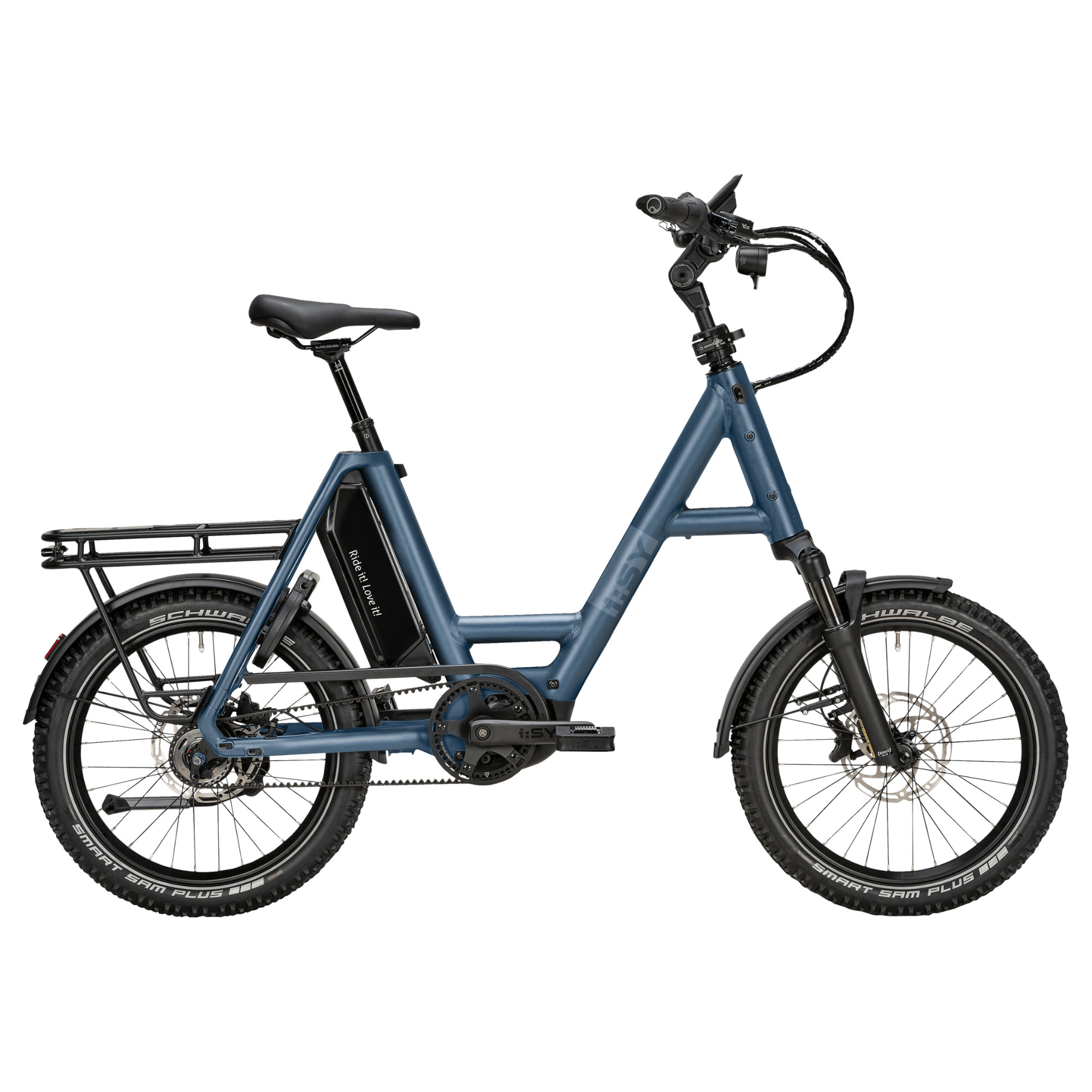 i:SY E5 ZR F CX Adventure E-Bike Kompaktrad 20" blau