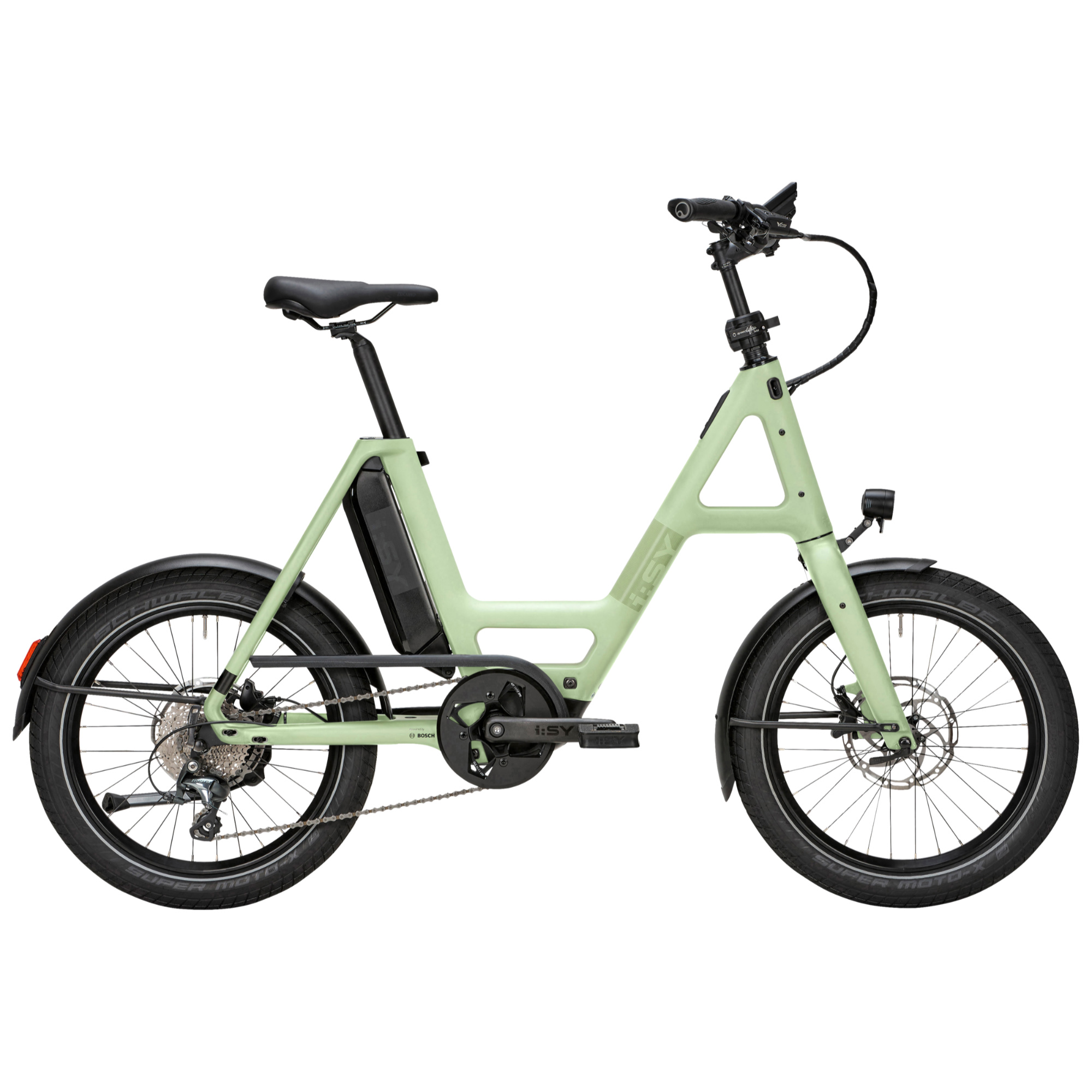 i:SY Skyfly S10 E-Bike Kompaktrad 20" grün