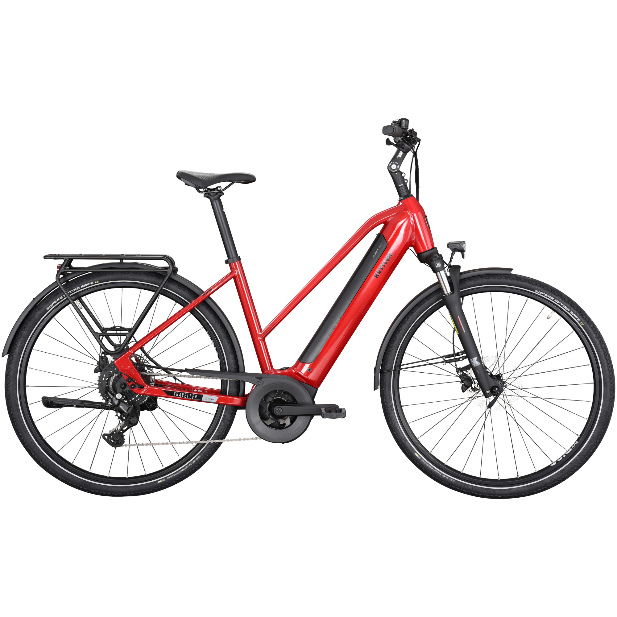 Kettler E-Traveller Gold P9 E-Bike Trekkingrad Trapez 28" rot
