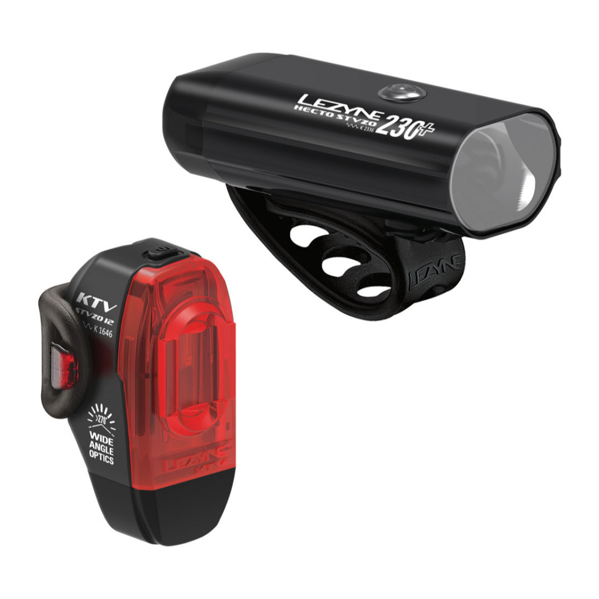Lezyne Hecto STVZO 230+ & KTV Drive Fahrrad Licht Set