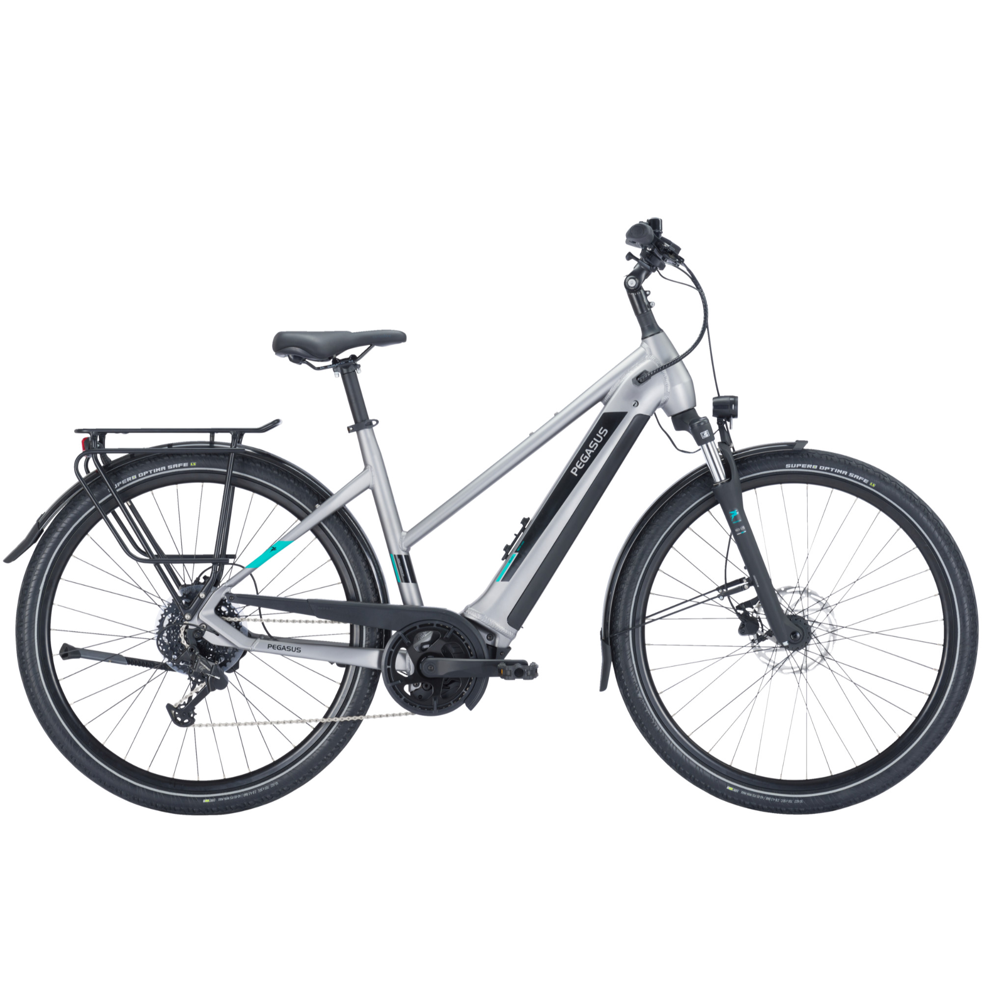 Pegasus EVO CX 625 E-Bike Trekkingrad Trapez 28" silber