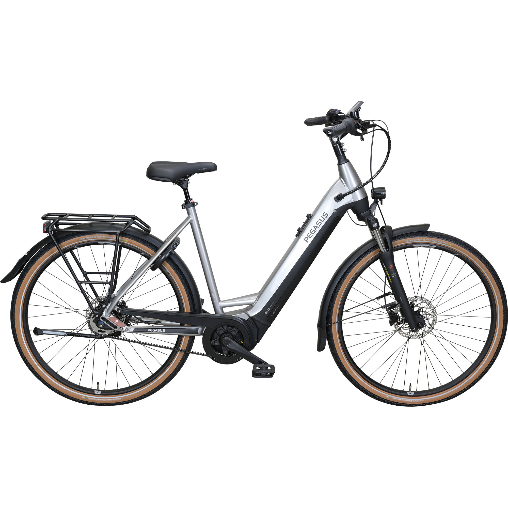 Pegasus Premio EVO 5F Belt E-Bike City Bike Tiefeinsteiger 28" silber