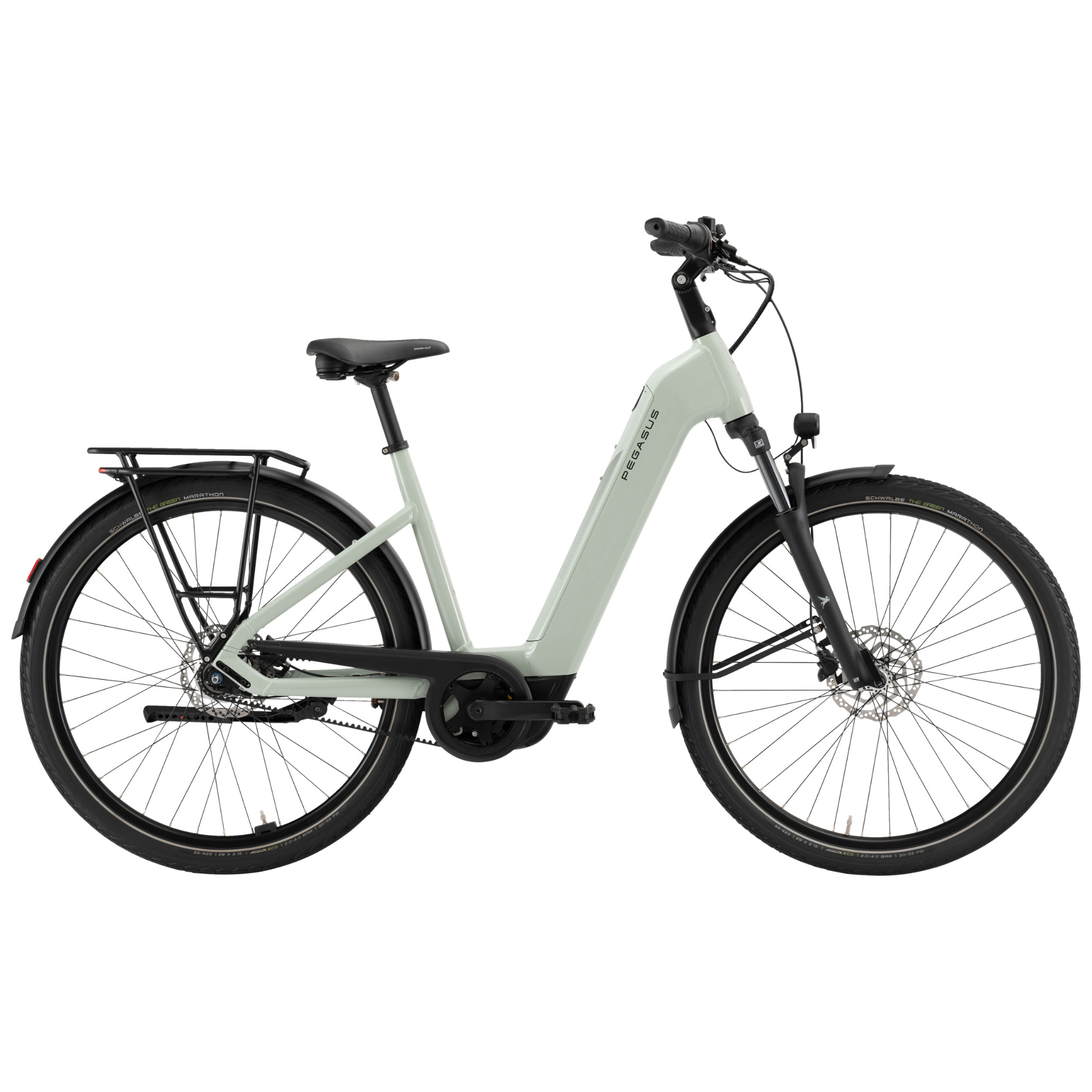 Pegasus Solero EVO 7F Belt E-Bike City Bike Tiefeinsteiger 28" grün