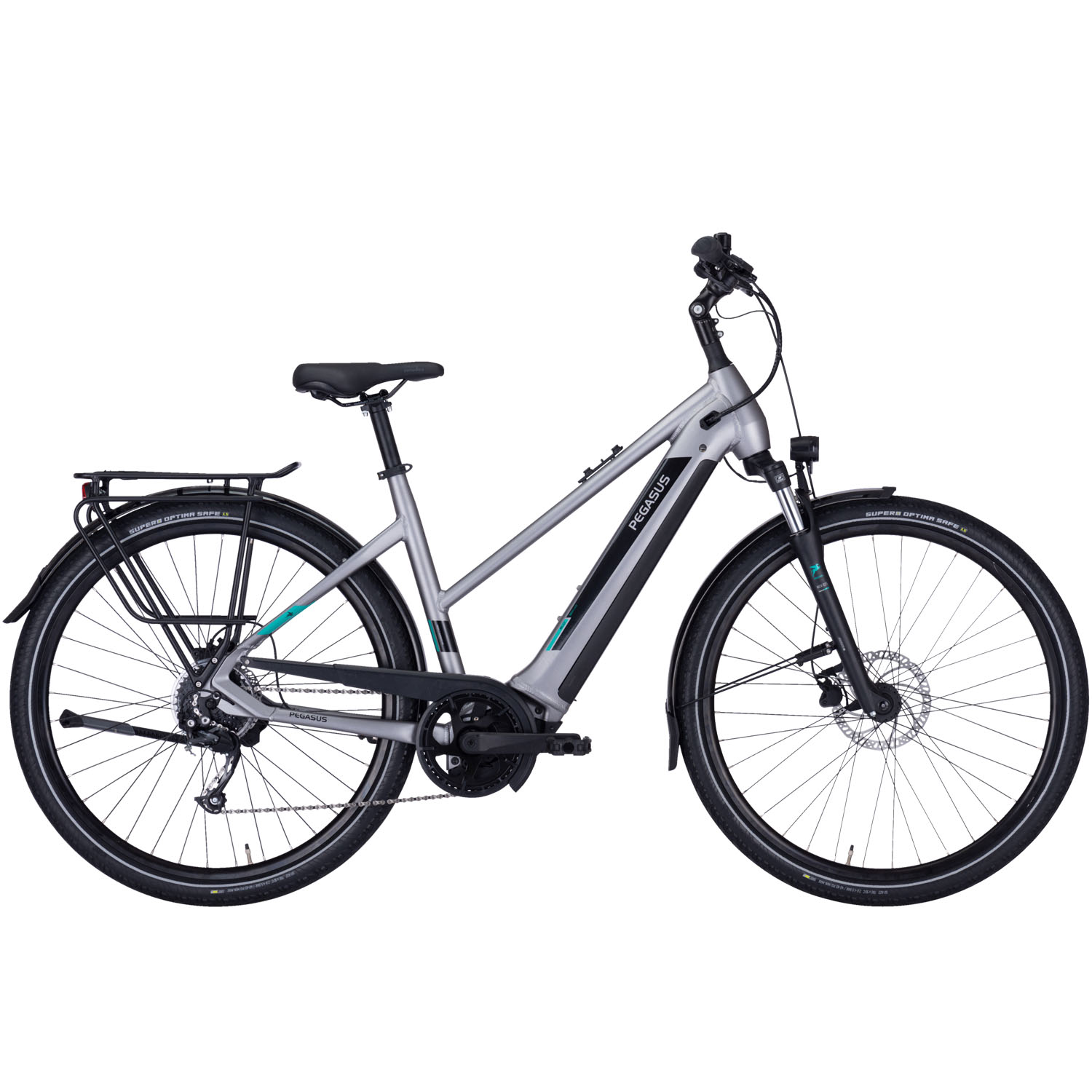 Pegasus Evo CX 750 E-Bike Trekkingrad Trapez 28" silber