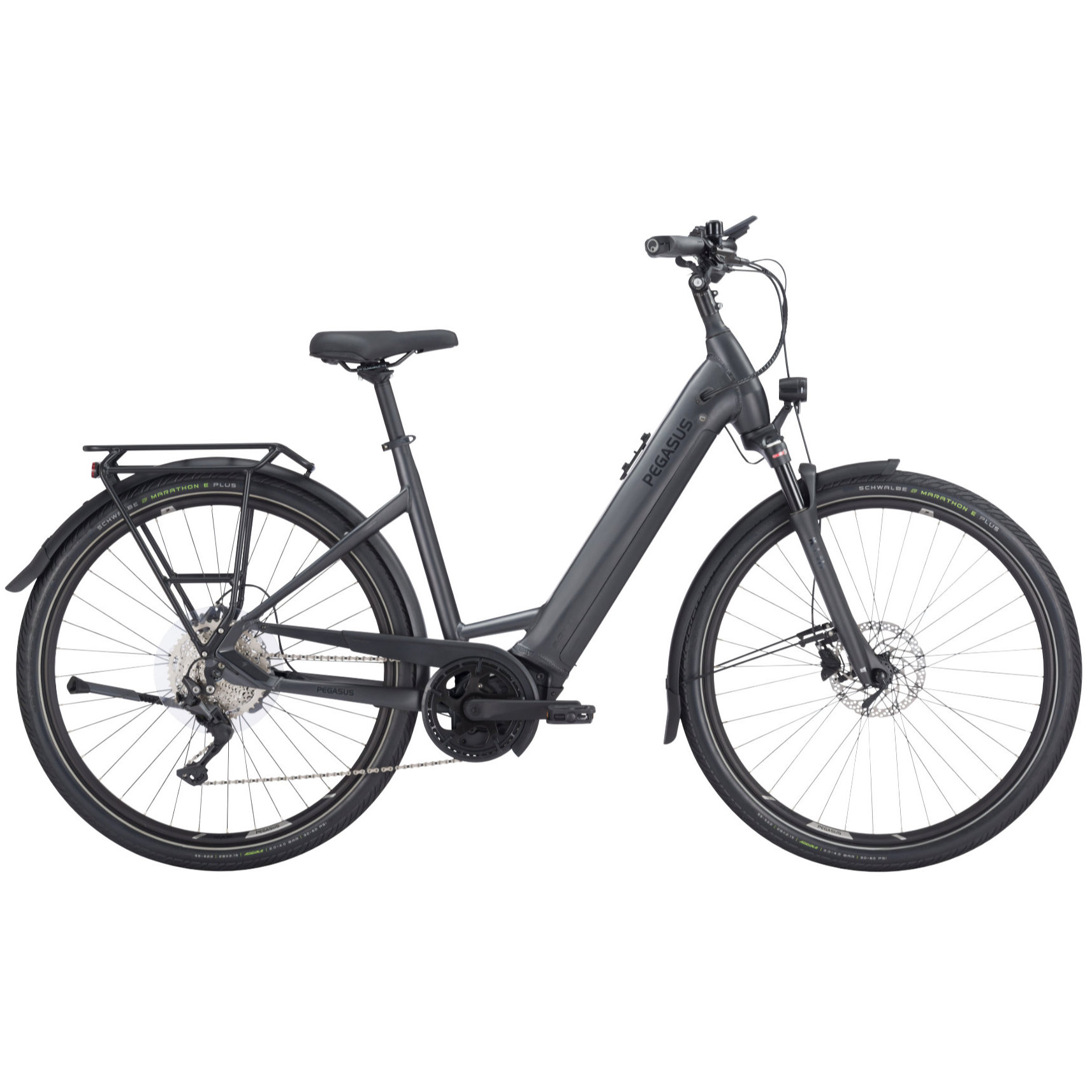 Pegasus Premio EVO 10 750 Lite E-Bike Trekkingrad Tiefeinsteiger 28" schwarz